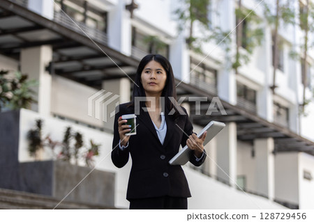 Future remote work combines technology smart phone digital business woman enable e-learning productivity while travel blend comfort modern devices serenity computer equipment connection online world Future remote work combines technology smart phone digital business woman enable e-learning productivity while travel blend comfort modern devices serenity computer equipment connection online world 128729456