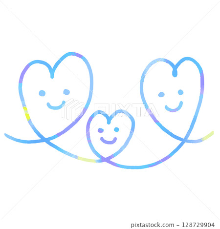 三顆微笑的藍心,愛 三顆微笑的藍心,愛 128729904