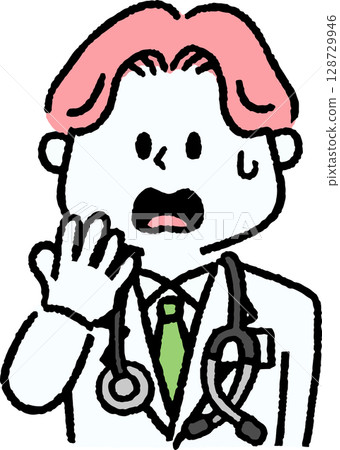 Surprised male doctor Surprised male doctor 128729946