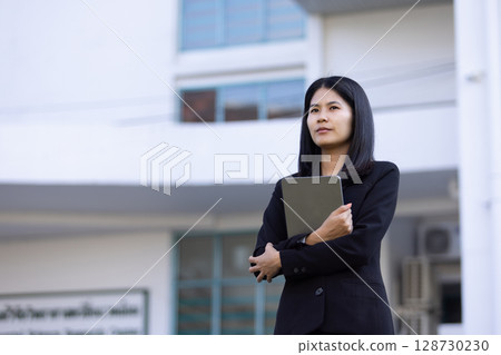 Future remote work combines technology smart phone digital business woman enable e-learning productivity while travel blend comfort modern devices serenity computer equipment connection online world 128730230