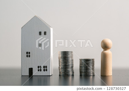 Business home concept involves strategic financial management money coin save bank real estate economic loan investment development growth encourage accountancy buy income stack investment economy Business home concept involves strategic financial management money coin save bank real estate economic loan investment development growth encourage accountancy buy income stack investment economy 128730327