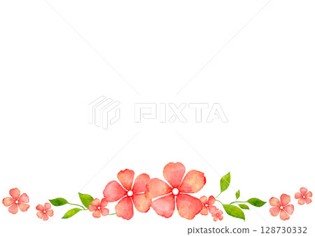 水彩粉紅櫻花插畫框 水彩粉紅櫻花插畫框 128730332