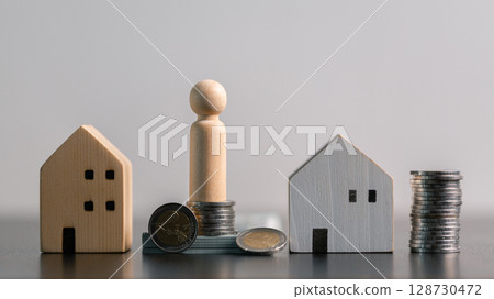 Business home concept involves strategic financial management money coin save bank real estate economic loan investment development growth encourage accountancy buy income stack investment economy Business home concept involves strategic financial management money coin save bank real estate economic loan investment development growth encourage accountancy buy income stack investment economy 128730472