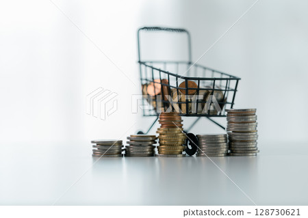 Business save money coin growth concept involves strategic financial management investment loan bank real estate economic development encourage buy income stack investment economy return accountancy Business save money coin growth concept involves strategic financial management investment loan bank real estate economic development encourage buy income stack investment economy return accountancy 128730621