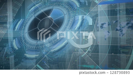 Image of data processing over servers 128730893