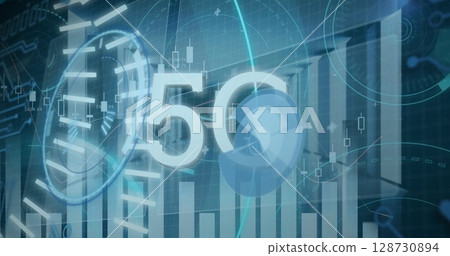 Image of 5g and data processing over servers Image of 5g and data processing over servers 128730894