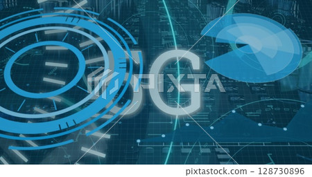 Image of 5g and data processing over servers Image of 5g and data processing over servers 128730896