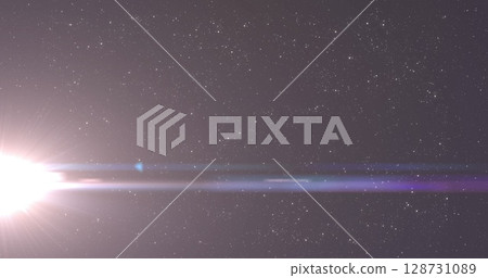 Image of light on night sky with stars Image of light on night sky with stars 128731089