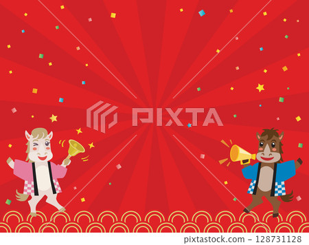 馬年促銷可愛馬匹橫幅 128731128