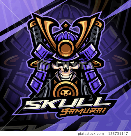 Skull samurai esport mascot logo design Skull samurai esport mascot logo design 128731147