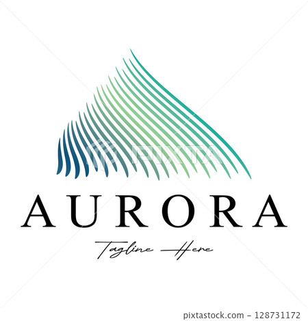 aurora logo design icon illustration vector template 128731172