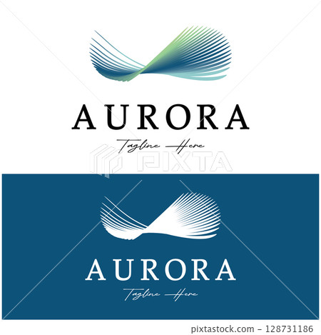 aurora logo design icon illustration vector template 128731186