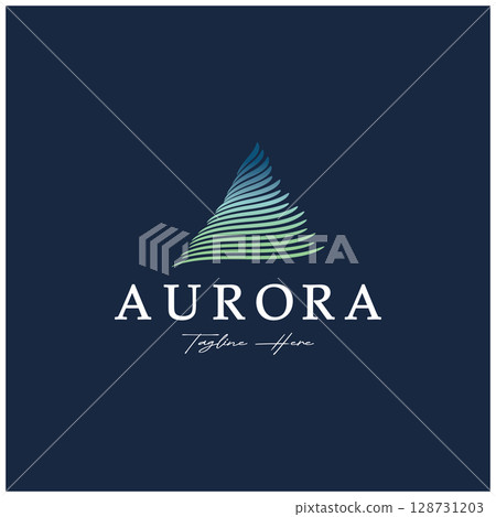 aurora logo design icon illustration vector template 128731203