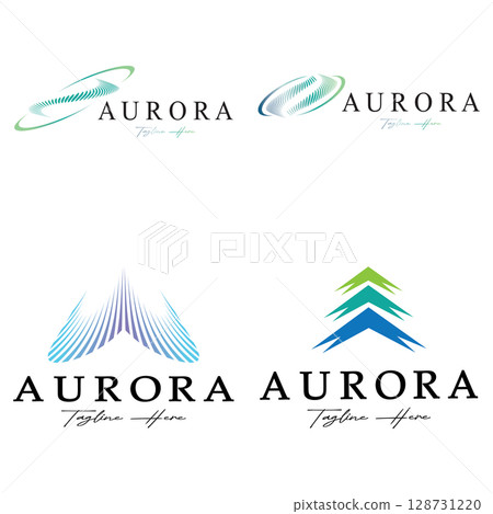 aurora logo design icon illustration vector template 128731220