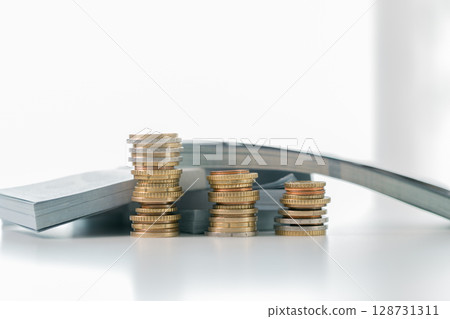 Business save money coin growth concept involves strategic financial management investment loan bank real estate economic development encourage buy income stack investment economy return accountancy Business save money coin growth concept involves strategic financial management investment loan bank real estate economic development encourage buy income stack investment economy return accountancy 128731311