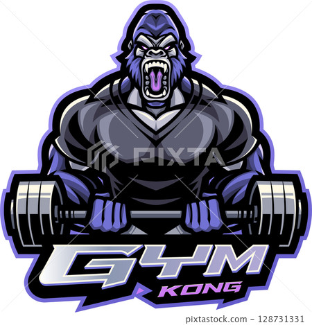 Gym kong esport mascot logo design Gym kong esport mascot logo design 128731331