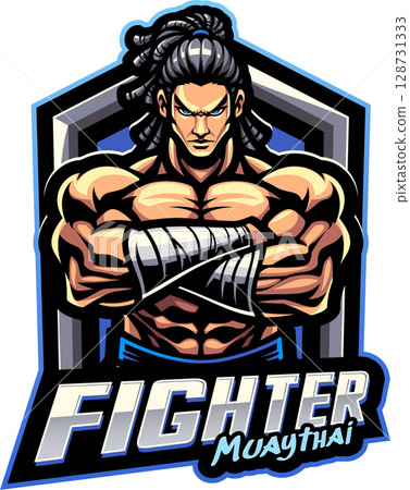 Fighter muaythai mascot 128731333