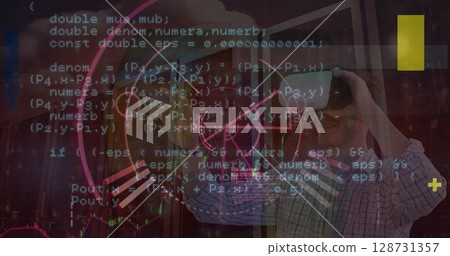 Image of data processing over media icons Image of data processing over media icons 128731357