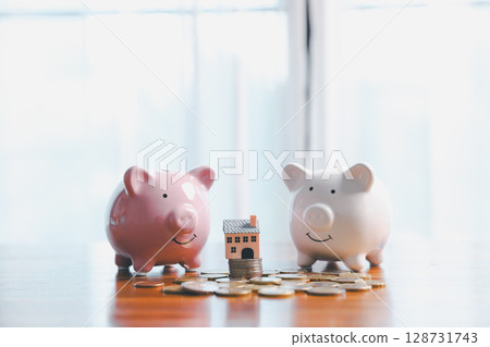 Concept of saving money involves finance, calculating tax, loan and bank services, coins and business strategies. growth encourage accountancy save buy income stack investment economy return Concept of saving money involves finance, calculating tax, loan and bank services, coins and business strategies. growth encourage accountancy save buy income stack investment economy return 128731743