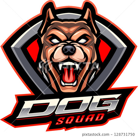 Dog squad mascot Dog squad mascot 128731750