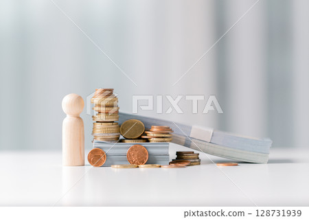 Business save money coin growth concept involves strategic financial management investment loan bank real estate economic development encourage buy income stack investment economy return accountancy Business save money coin growth concept involves strategic financial management investment loan bank real estate economic development encourage buy income stack investment economy return accountancy 128731939