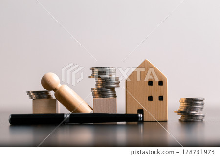 Business home concept involves strategic financial management money coin save bank real estate economic loan investment development growth encourage accountancy buy income stack investment economy Business home concept involves strategic financial management money coin save bank real estate economic loan investment development growth encourage accountancy buy income stack investment economy 128731973