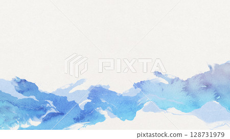 Japanese-style background material: Artistic material drawn with a brush 128731979