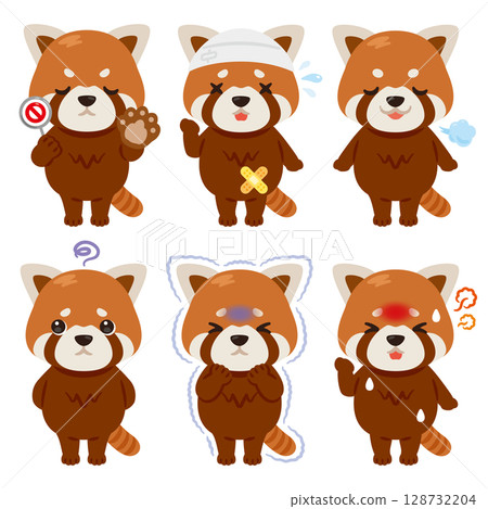 各州的紅熊貓人物插圖集 各州的紅熊貓人物插圖集 128732204
