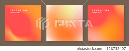 Orange gradient background set 2 128732407