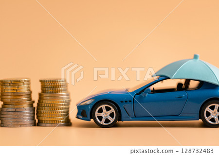Concept business vehicle finance protection office plan investment buy sell coin car ensuring idea financial security. automobile agent tax protect purchase insurance and secure favorable loan deal 128732483