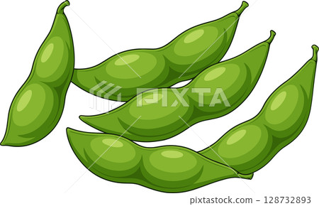 Simple edamame illustration 128732893