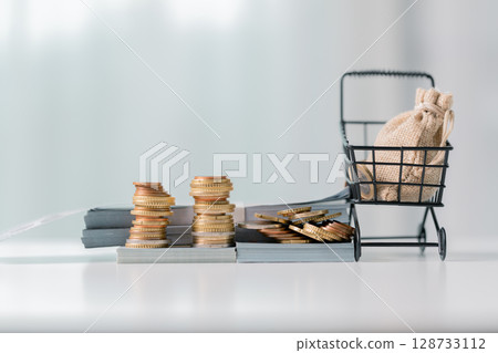 Business save money coin growth concept involves strategic financial management investment loan bank real estate economic development encourage buy income stack investment economy return accountancy Business save money coin growth concept involves strategic financial management investment loan bank real estate economic development encourage buy income stack investment economy return accountancy 128733112