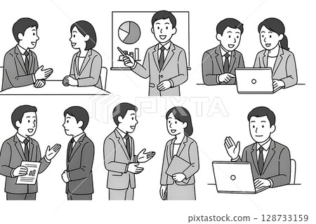 商人的插圖 128733159