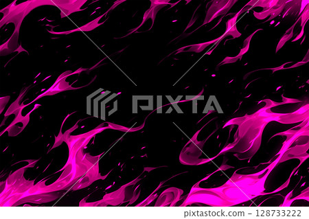 A fantastic pink flame frame background flickering in pitch black 128733222