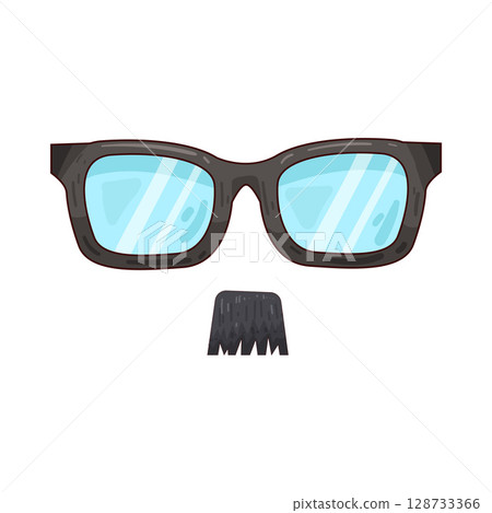 illustration of mustache and glasses illustration of mustache and glasses 128733366