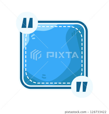 illustration of quote box illustration of quote box 128733422