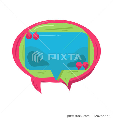 illustration of quote box illustration of quote box 128733462