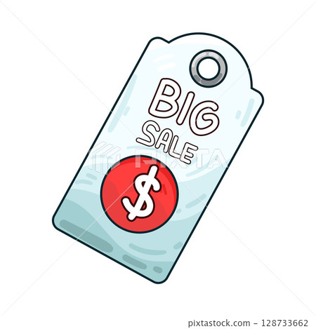 illustration of big sale tag illustration of big sale tag 128733662