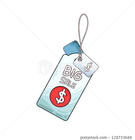 illustration of big sale tag 128733688
