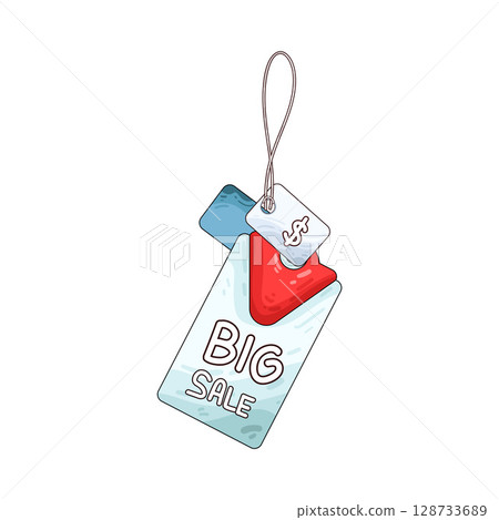 illustration of big sale tag 128733689
