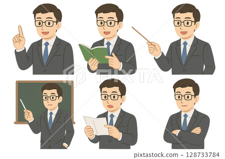 一位男老師的插圖 128733784