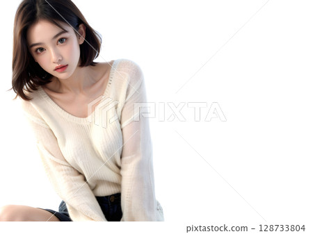 Woman sitting Woman sitting 128733804