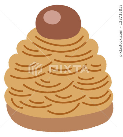 Brown Mont Blanc illustration Brown Mont Blanc illustration 128733815