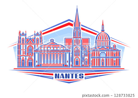 Vector illustration of Nantes 128733825