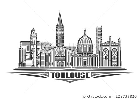 Vector illustration of Toulouse 128733826