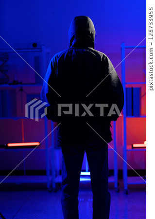Anonymous hacker thief criminal man Anonymous hacker thief criminal man 128733958