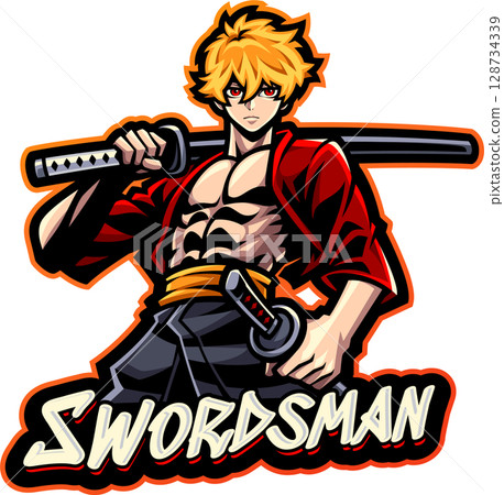 Swordsman esport mascot Swordsman esport mascot 128734339