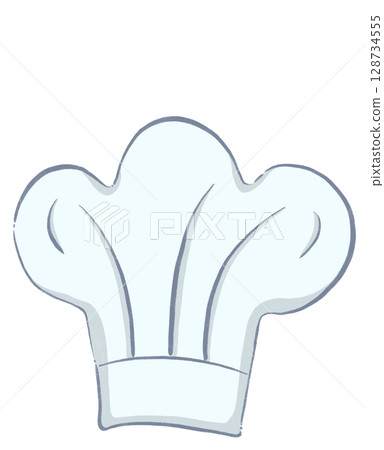 Chef's hat cartoon illustration with decorations in flat colorful style for holiday and party use 128734555