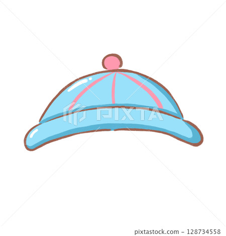 hat clipart with decorations and cute design in colorful flat cartoon drawing for projects 128734558