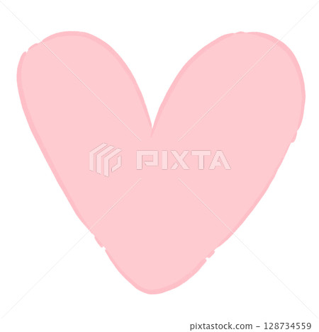 heart cartoon illustration with decorations in flat style for valentine and love themed design 128734559